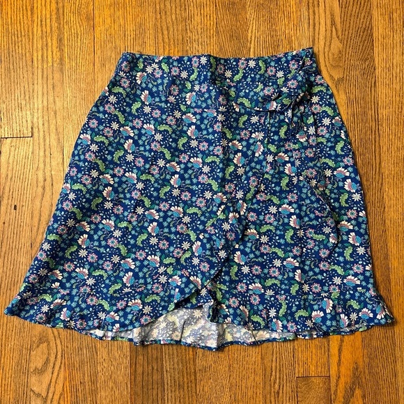 Loft Floral Wrap Skirt - Picture 2 of 8
